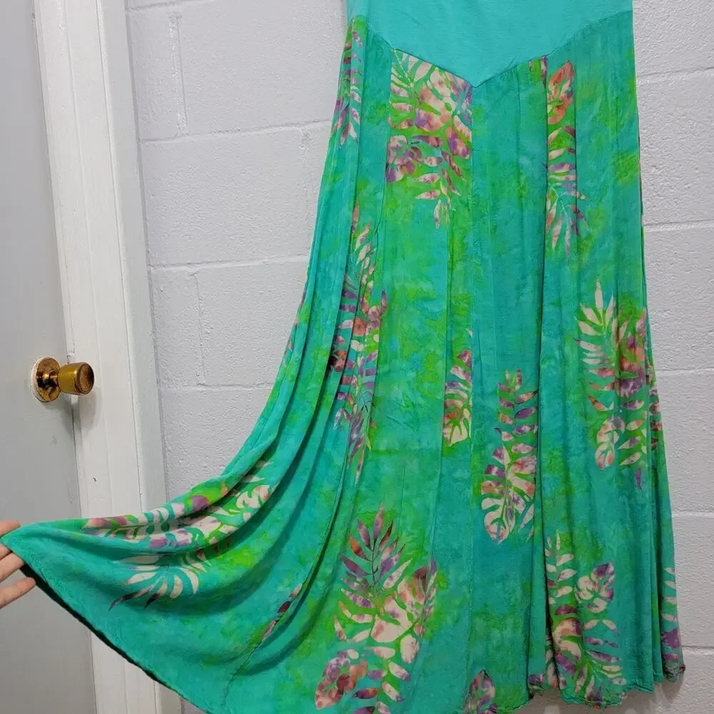 Soft Surroundings Batik Maxi Sleeveless Dress Small - Picture 8 of 10